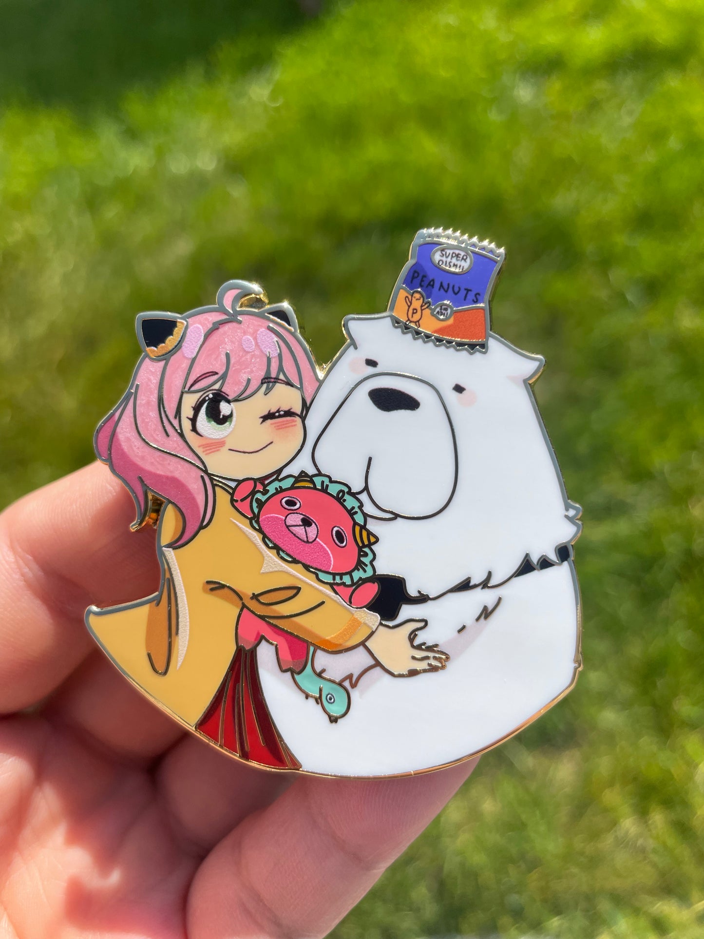 Anya with Dog Pin